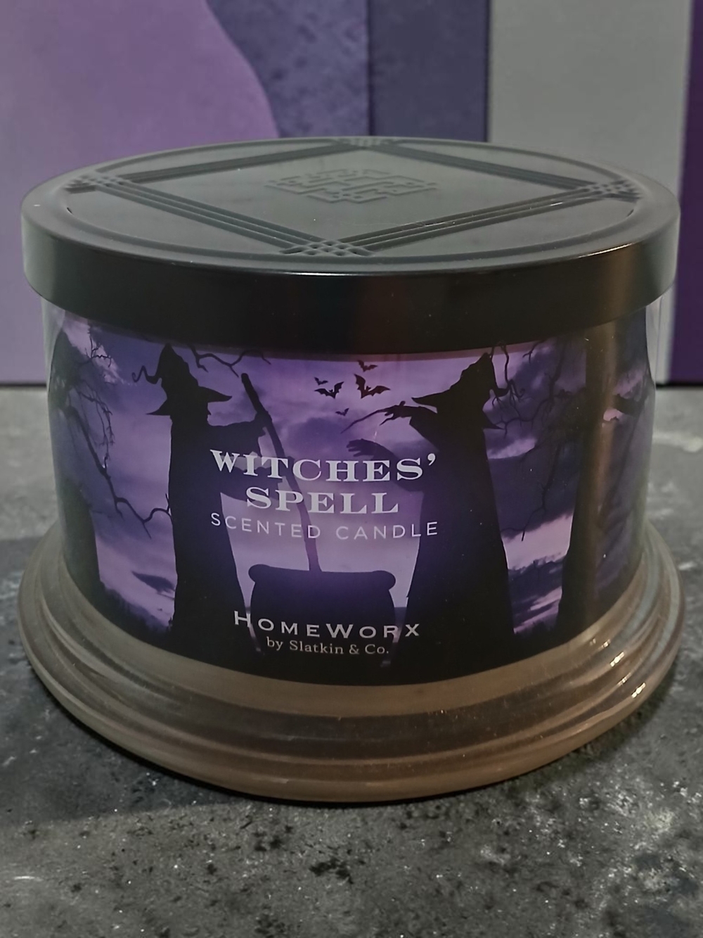 Homeworx Witches' Spell Scented Candle - Purple